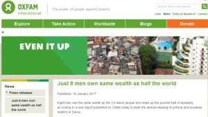 Just 8 men own same wealth as half the world Oxfam International
